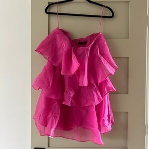 Abercrombie & Fitch Women's
Organza Tiered Strapless Mini Dress